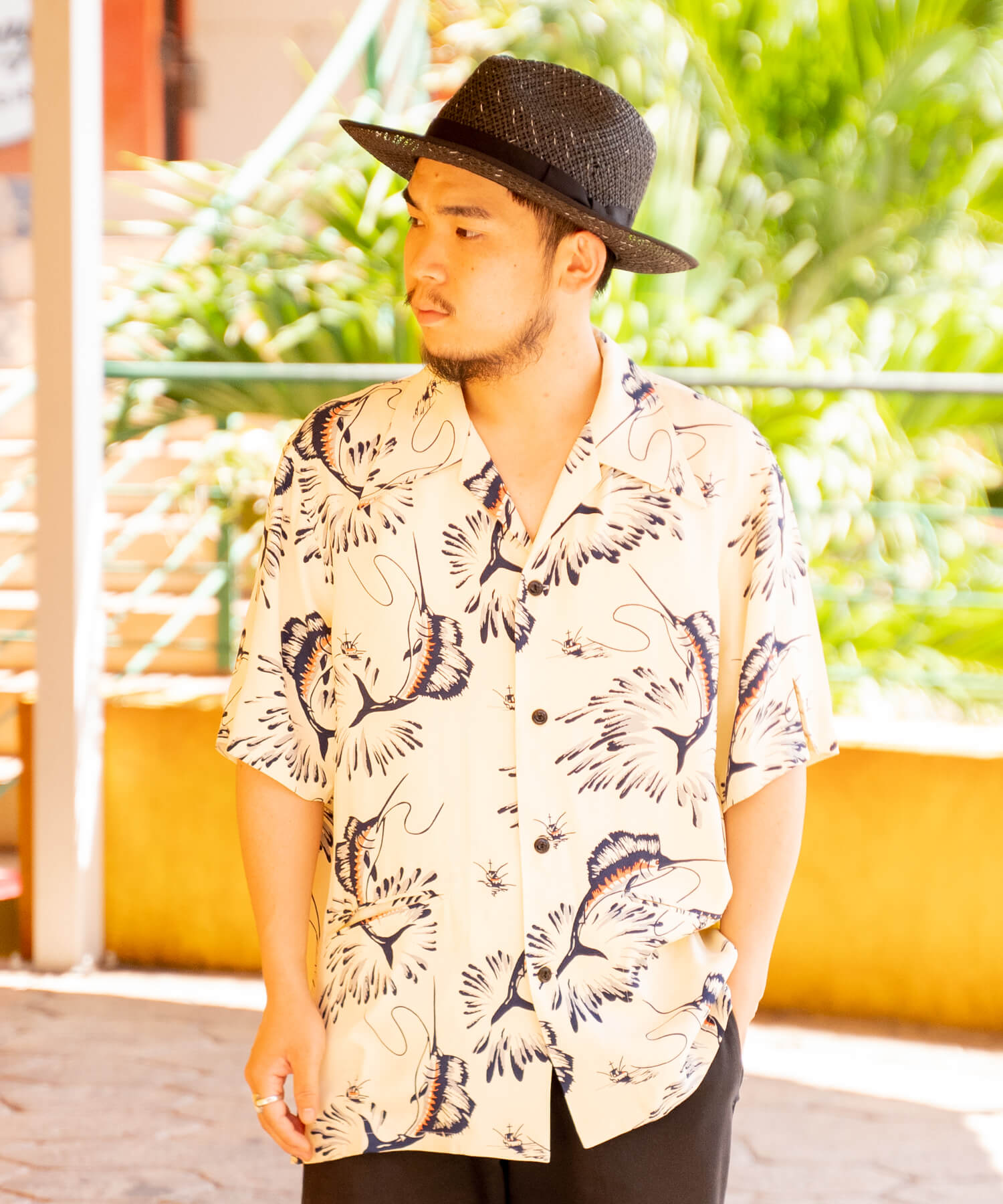 1950's Rayon L/S Shirt Atomic