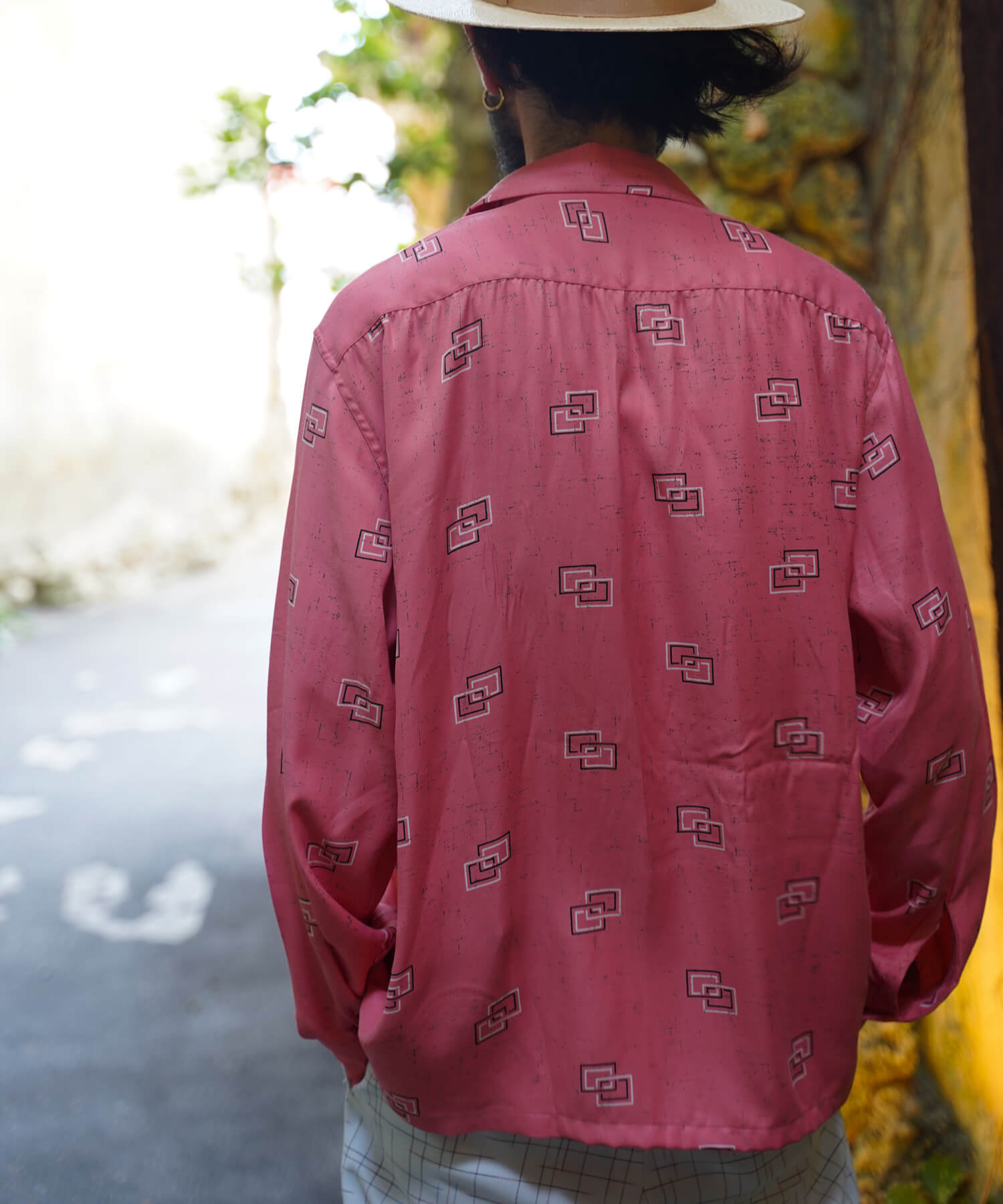 1950's  style Square L / S Rayon shirt